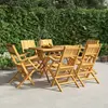 vidaXL Ensemble à manger de jardin 7 pcs Bois de teck solide