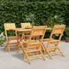 vidaXL Ensemble à manger de jardin 5 pcs Bois de teck massif