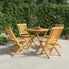 vidaXL Ensemble à manger de jardin 5 pcs Bois de teck massif