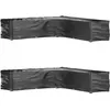 vidaXL Housses de salon de jardin en forme de L 2 pcs 20 oeillets