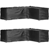 vidaXL Housses de salon de jardin en forme de L 2 pcs 18 oeillets