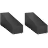 vidaXL Housses pour chaise longue 2 pcs 12 oeillets 205x75x40/70 cm PE