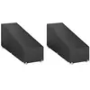 vidaXL Housses pour chaise longue 2 pcs 12 oeillets 200x65x35/60 cm PE