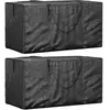 vidaXL Sacs de rangement pour coussins de jardin 2 pcs noir