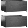 vidaXL Housses salon de jardin2pcs 8oeillets 160x120x75cm rectangulaire