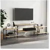 vidaXL Meuble TV chêne sonoma 197x35x52 cm bois d'ingénierie
