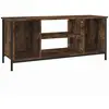 vidaXL Meuble TV chêne fumé 102x35x45 cm bois d'ingénierie