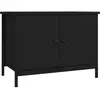 vidaXL Meuble TV avec portes noir 60x35x45 cm bois d'ingénierie 826295