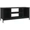vidaXL Meuble TV noir 102x35x45 cm bois d'ingénierie 826285