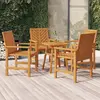 vidaXL Chaises à dîner de jardin 4 pcs bois massif d'acacia