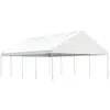 vidaXL Belvédère avec toit blanc 8,92x5,88x3,75 m polyéthylène