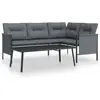 vidaXL Salon de jardin 2 pcs anthracite acier
