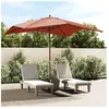 vidaXL Parasol de jardin avec mât en bois terre cuite 300x300x273 cm