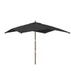 vidaXL Parasol de jardin avec mât en bois noir 300x300x273 cm
