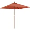 vidaXL Parasol de jardin avec mât en bois terre cuite 198x198x231 cm