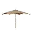 vidaXL Parasol de jardin avec mât en bois taupe 300x300x273 cm