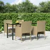 vidaXL Ensemble à manger de jardin coussins 5 pcs Beige/noir