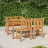 vidaXL Ensemble à manger de jardin 4 pcs Bois de teck massif