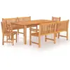 vidaXL Ensemble à manger de jardin 5pcs Bois de teck massif