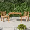 vidaXL Ensemble à manger de jardin 3 pcs Bois de teck massif