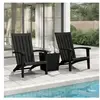 vidaXL Chaises de jardin Adirondack lot de 2 noir polypropylène