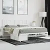 vidaXL Cadre de lit métal avec tête de lit blanc 140x190 cm