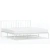 vidaXL Cadre de lit métal avec tête de lit blanc 183x213 cm