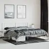 vidaXL Cadre de lit métal avec tête de lit blanc 193x203 cm