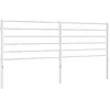 vidaXL Tête de lit métal blanc 200 cm