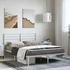 vidaXL Cadre de lit métal avec tête de lit blanc 150x200 cm