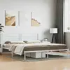 vidaXL Cadre de lit métal avec tête de lit blanc 180x200 cm