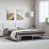 vidaXL Cadre de lit métal avec tête de lit blanc 183x213 cm