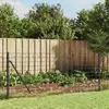 vidaXL Clôture en treillis métallique et ancrage anthracite 1,1x25 m