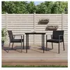 vidaXL Chaises de jardin et coussins lot de 2 noir 56,5x57x83 cm rotin
