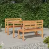 vidaXL Ensemble à manger de jardin 3 pcs Bois de teck massif