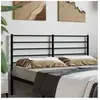 vidaXL Tête de lit métal noir 120 cm