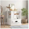 vidaXL Table d'appoint blanc 50x50x60 cm bois d’ingénierie
