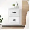 vidaXL Tables de chevet murales 2 pcs blanc brillant 41,5x36x53 cm