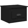 vidaXL Table de chevet murale noir 41,5x36x28 cm