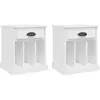vidaXL Tables de chevet 2 pcs blanc 43x36x50 cm