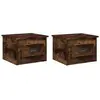 vidaXL Tables de chevet murales 2 pcs chêne fumé 41,5x36x28 cm