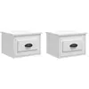 vidaXL Tables de chevet murales 2 pcs blanc brillant 41,5x36x28 cm