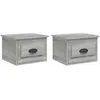 vidaXL Tables de chevet murales 2 pcs sonoma gris 41,5x36x28 cm