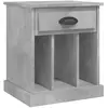 vidaXL Table de chevet gris béton 43x36x50 cm