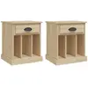 vidaXL Tables de chevet 2 pcs chêne sonoma 43x36x50 cm