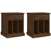 vidaXL Tables de chevet 2 pcs chêne marron 43x36x50 cm