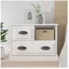vidaXL Table de chevet blanc brillant 60x39x45 cm