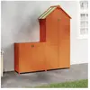 vidaXL Ensemble de remise à outils de jardin 2 pcs marron pin massif