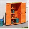 vidaXL Abri à outils de jardin marron 83x57x140 cm bois massif pin