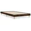 vidaXL Cadre de lit sans matelas chêne fumé 90x190cm bois d'ingénierie